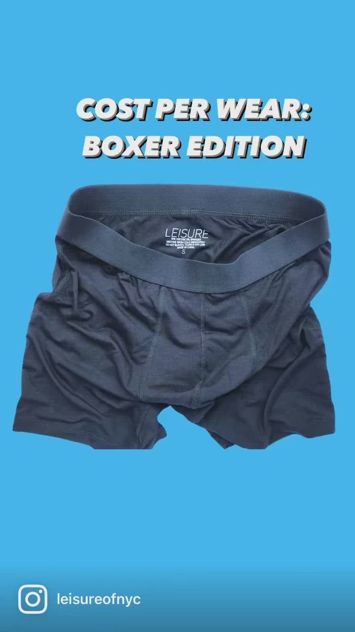 FixtureDisplays® 5PK Men's Soft Cotton Boxer Briefs Fly Front Underwear  Size: XXL. Fit for waist size: 35.4. 21810-XXL 